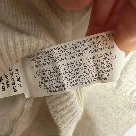 GAP Factory Cardigan 3/4 Sleeves Cream Size Extra  Small - Picture 8 of 15